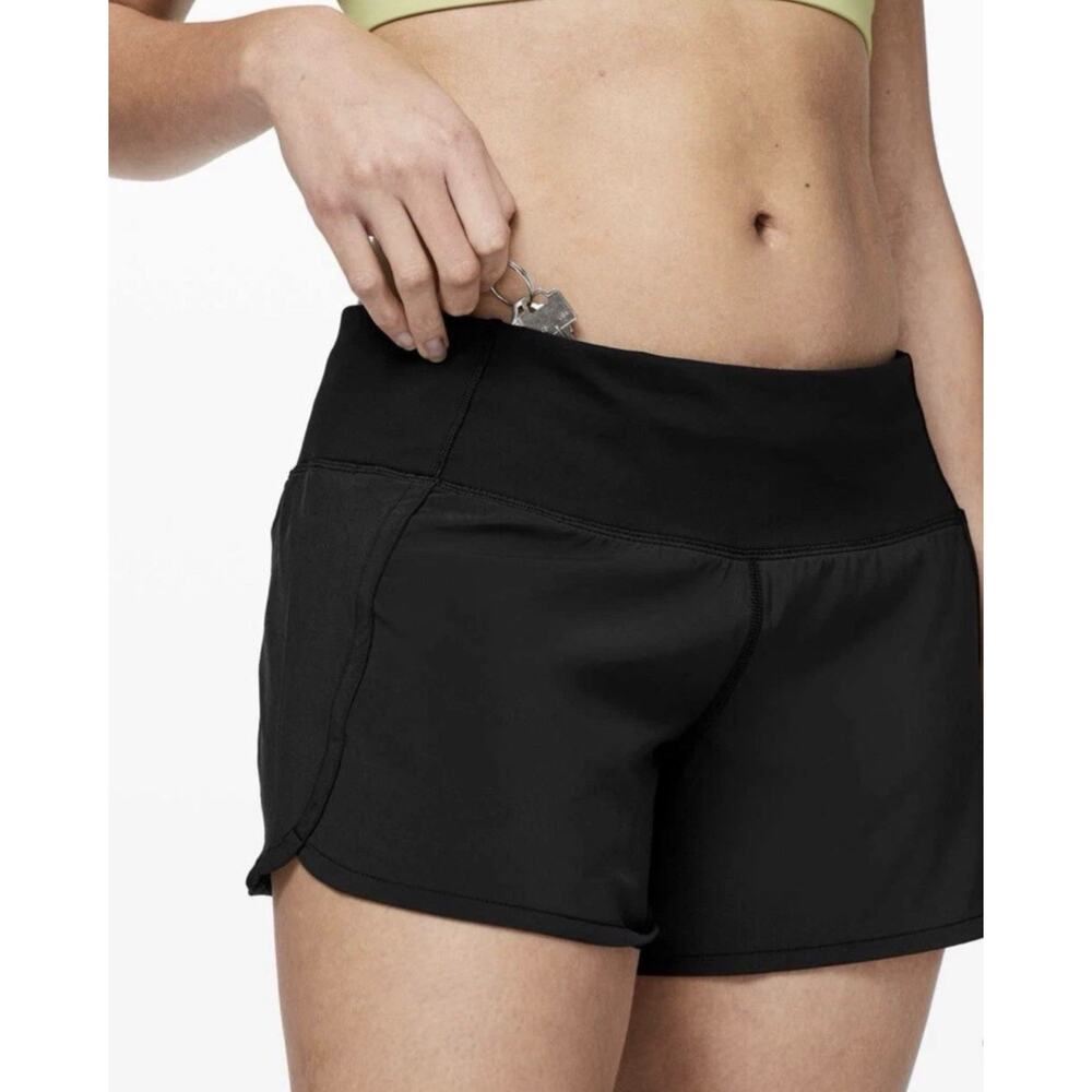 Lululemon Run Times Short II 2.5” Black | SIZE 6 Running Shorts - Picture 2 of 10